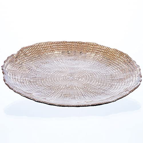 Sandra Rich Teller Champagner, Edelstahl, braun, 20 x 10 x 10 cm