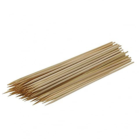 100 Grand Piques en Bois 30CM BROCHETTE Barbecue