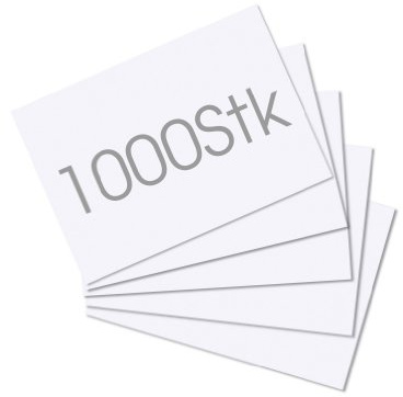 Qualitäts Karteikarten A7 | 1000er Bundle | diverse Lineaturen und Farben zur Auswahl (A7 | blanko, weiß)