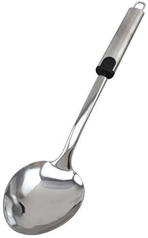 FACKELMANN Cucharón cocina acero inoxidable servir con mango ergonómico, 34x7,3x1,5cm, 1ud.