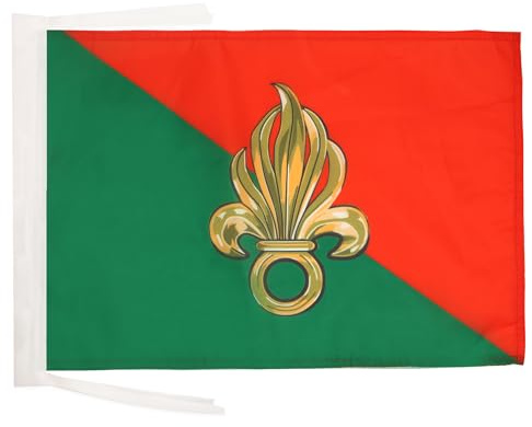 AZ FLAG Flagge Frankreich Légion étrangère 45x30 cm Kordeln | Für innen und außen Fremdenlegion dekorative Flagge doppelte Nähte und verstärkte Kanten mit Schnüre 100D Polyester