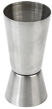 TRIXES Edelstahl Cocktail Doppel-Messbecher Dual 50ml / 25ml