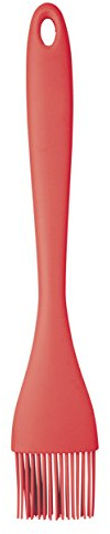 KitchenCraft Colourworks Silicone Basting/Pastry Brush, 26 cm - Red