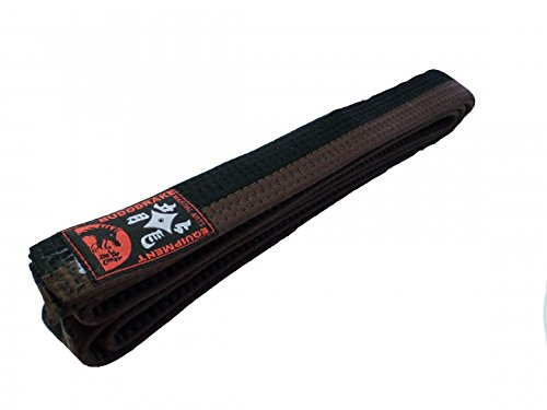 Budogürtel braun-schwarz halb-halb-gestreift (240)