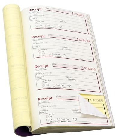 Pukka Pad, NCR duplicerat kvittobok 140 x 276 mm paket med 5