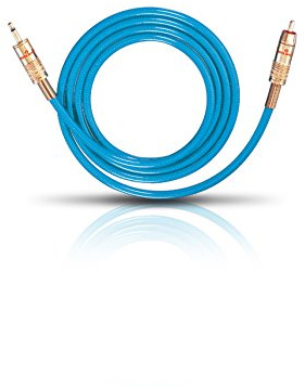 Oehlbach NF 113 DI 500 – Digital audio-cinkabel – högkvalitativ S/PDIF koaxialkabel, flera skärmningar, 75 ohm – 5 m – blå