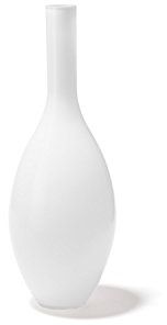 Leonardo Beauty Blumen-Vase, handgefertigte Deko-Vase, bauchige Tisch-Vase aus weiß durchgefärbtem Glas, Höhe: 390 mm, 060767