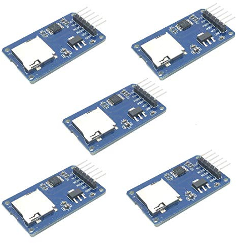HiLetgo 5pcs Micro SD Storage Reader Module SD Card TF Card Memory Shield Adapter 6 Pin SPI Interface with Level Convert for Arduino Raspberry Pi…
