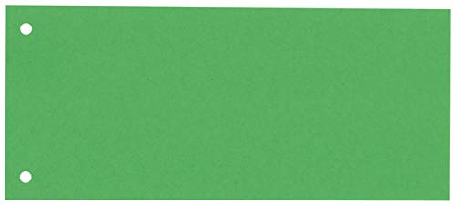 bene Trennstreifen, Karton, 180 g/m², gelocht, 24 x 10 cm, grün (100 Stück), Sie erhalten 1 Packung á 100 Stück