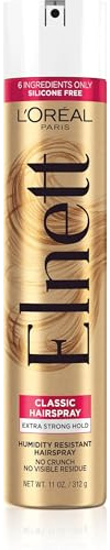 L'Oreal Fixatif Elnett Satin - Tenue extra ferme - Pour les cheveux colorés - Protection contre les UV - 400g