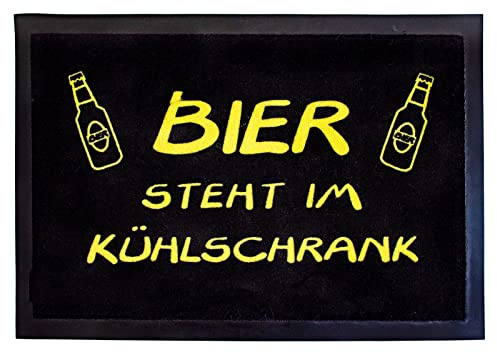 Rockbites Fußmatte- Bier Steht im Kühlschrank, Spruchmatte, Türmatte