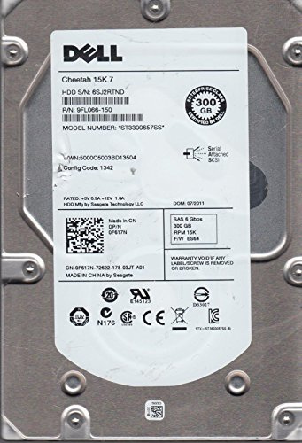 ST3300657SS, 6SJ, PN 9FL066-150, FW ES64, Dell 300GB SAS 3.5 Hard Drive