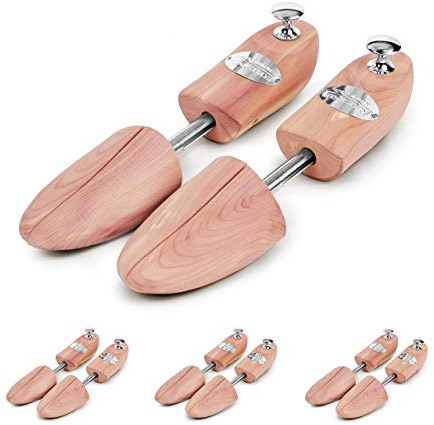 Schlesinger – 4 Paar Premium Damen Schuhspanner aus edlem Zedernholz für eine optimale Schuhpflege. Modell Königin. Größe 36 – 41 in Silber oder Gold.