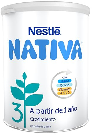 Nestlé NATIVA 3 Leche de crecimiento en polvo para bebés a partir de 12 meses, bote de 800g