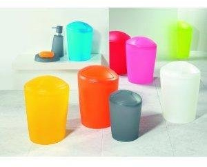 Spirella PAPELERA Move 2L Frosty/PINK 1210466, Weiß, 21 cm