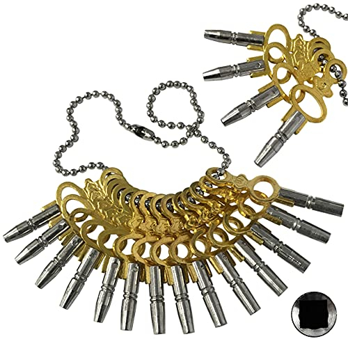 Jewellers Tools Aufziehschlüssel-Set für Taschenuhren, Größe 00–12, Vintage-Stil, 14-teilig
