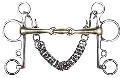 HKM SPORTS EQUIPMENT Pelham Argentan, 16 mm, Unterzug 7 cm, 40 mm/ 135 Weite Gebisse-9899 L