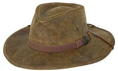 Outback Trading Herren Westernhut Kodiak Water-Resistant UPF 50 Distressed Leather Western Hat with Adjustable Chin Cord