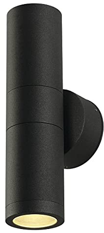 SLV Wandaufbauleuchte ASTINA/Beleuchtung für Wände, Wege, Eingänge, LED Spot außen, Aufbau-Leuchte Outdoor, Gartenlampe / GU10 IP44 11W anthrazit