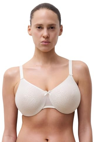 Chantelle C MAGNIFIQUE | Mycket täckande, formad bh för kvinnor, med dold bh och minimizer bh effekt | bekväm bh för optimalt grepp | underkläder för kvinnor | från 75C till 95H, elfenben, 80D