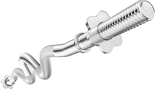 Hop-Sport SZ-Stange 30mm I super SZ-Stange 30 mm – Curlstange 120 cm Länge, aus massivem Stahl, verchromt - Hantelstange mit Gewinde und Sternverschlüssen (SUPER SZ-Curlstange 120 cm x 30 mm)