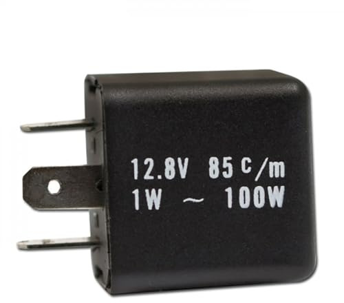 Motorrad Blinkrelais für LED Blinker, 3-polig 12V, 1-100W, (B=geschalt Plus (49) L=Signal (49a), E=Masse (31)
