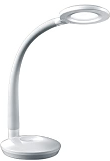 Reality Leuchten LED Tischleuchte Tischlampe inklusive SMD-LED 3 W, maximal 400 lm 3000 K mit Touch An/Aus Schalter und stufenlosem Touch Dimmer, Höhe 45 cm, Durchmesser 13,5 cm, weiß R52721101