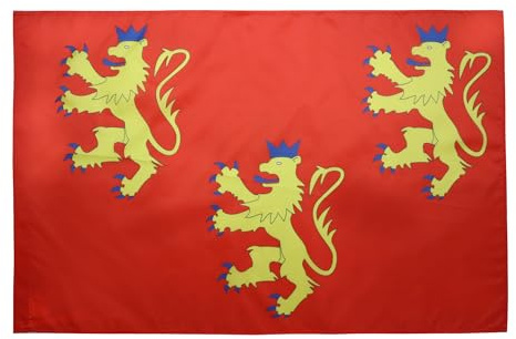 AZ FLAG Drapeau Dordogne 150x90 cm Polyester 100D Fourreau | Usage intérieur et extérieur Drapeau décoratif du département de la Dordogne coutures doubles et bords renforcés