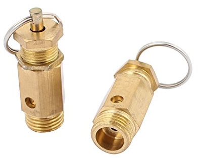 Sourcingmap Safety Valve Air Compressor Pressure Release Valve, 13mm Male, 2Pack