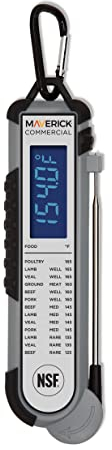 Maverick Pro‑Temp Digital Meat Thermometer PT‑100BBQ, Instant Read with Backlit Display, Oven Safe, Calibration Feature, Grill, Smoker & BBQ Temperature Probe