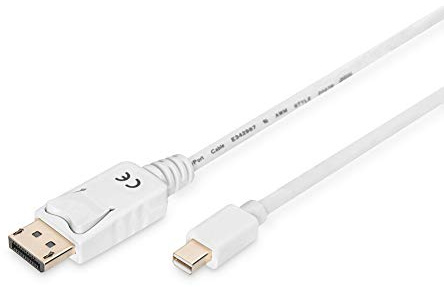 DIGITUS Cable Mini DISPLAYPORT A DISPLAYPORT M/M 1M Blanco AK-340102-010-W
