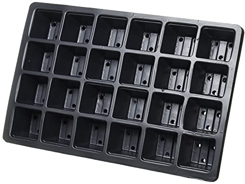 Bosmere Garden Care N256 - Inserti per vaschette per Semi, 24 Celle, Confezione da 5, Colore: Nero