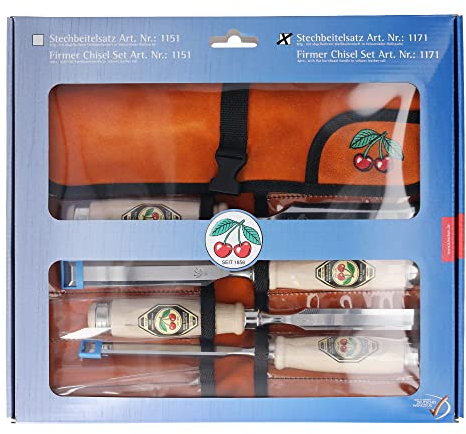 Kirschen 1171000 - Set di 6 scalpelli da legno con impugnatura in legno di faggio