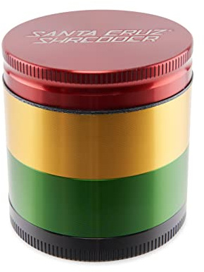 Santa Cruz Shredder Herb and Spice Grinder Made in USA (Medium (2.2 Inch), Rasta)