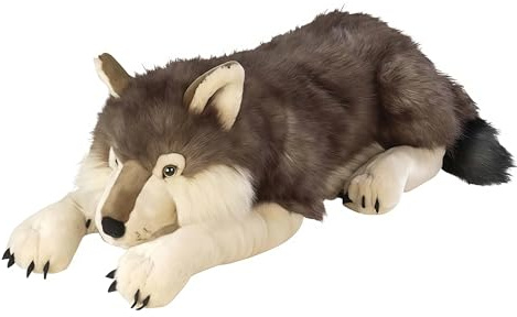 Wild Republic 82332 - Floppies, Wolf, 76 cm - Kuscheltier aus Plüsch, 30, ['Gray', 'Brown', 'White']