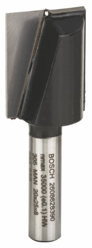Bosch Accessories Professional Nutfräser Standard for Wood (für Holz, Ø 20 mm, Arbeitslänge 25 mm, Zubehör Handfräse)