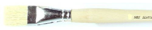 Borstenpinsel flach - langer Holzstiel - Gr. 20