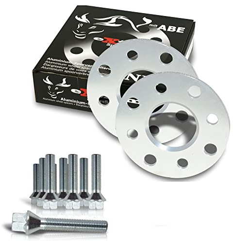 NJT eXtrem 790174 Cales Elargisseurs de voies 10mm (paire) - 5mm (épaisseur par Cale) incl. boulonnerie Entraxe (LK) 5x120 Alésage 72,6mm