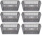 25 cm Silver Plastic Handy Basket Storage Basket - Pack of 6