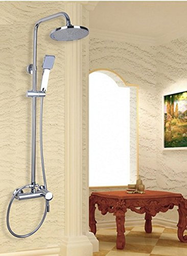 GOWE redondo 8 Cabeza de ducha cuarto de baño montado en la pared grifo de la ducha de lluvia juego grifo de Lavabo