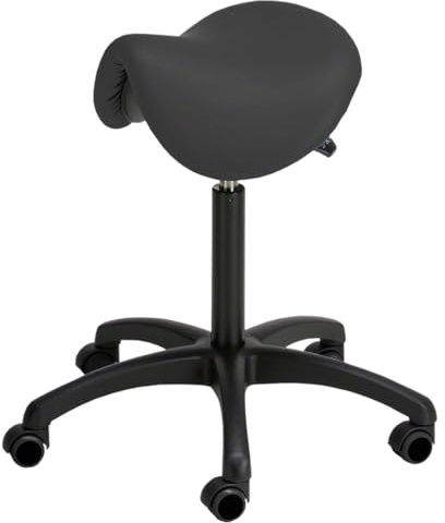 Sport-Tec Sattelhocker Standard mit Polster und Rollen, Rollhocker, Arbeitshocker