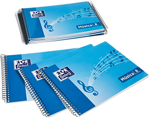 Oxford 100302790 Lot de 10 cahiers de musique spirales 4o