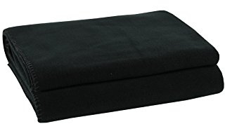 Soft-Fleece-Decke – Polarfleece-Decke mit Häkelstich – flauschige Kuscheldecke – 160x200 cm – 980 black – von 'zoeppritz since 1828', 103291-980-160x200
