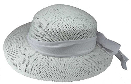 Harrys-Collection Eleganter Damenhut mit Chiffonband, Kopfgröße:Einheitsgröße, Farben:Weiss