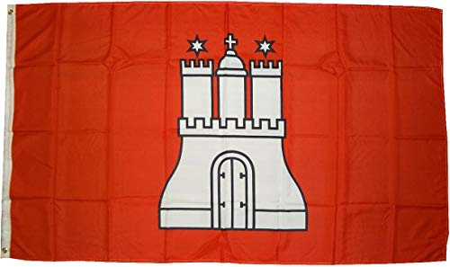 Flaggenfritze XXL Flagge Fahne Deutschland Hamburg 150 x 250 cm