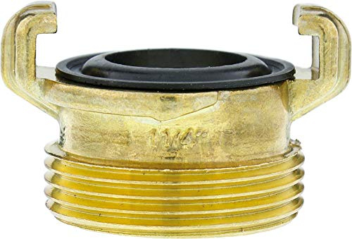 Gardena Raccordo filettato in ottone a innesto rapido con filettatura esterna: raccordo per tubo flessibile, 42 mm (G 1 1/4 pollice) - filettatura ad es. Per pompe con filettatura interna (7116-20)