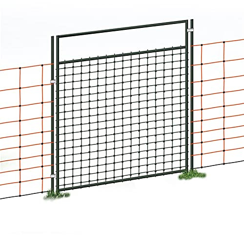 VOSS.farming Puerta Acceso a cercado eléctrico con Malla electrificada, electrificable, para Pastor eléctrico, 105cm