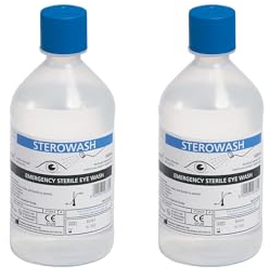 Steroplast Saline Eye Wash Solution - 2 x 500 ml Bottles