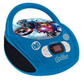 Lexibook Marvel The Avengers Iron ManBoombox CD-Player, AUX-Eingangsbuchse, AC-Betrieb oder Batterie,Blau/Schwarz, RCD108AV_10