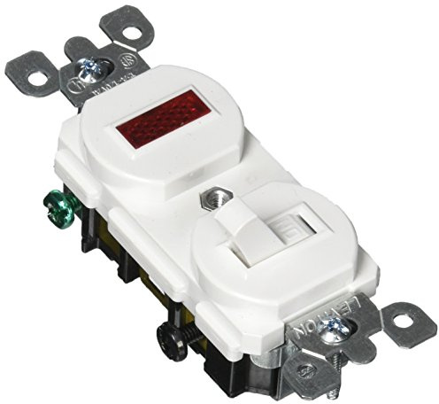 Leviton Combination Switch with Pilot Light, 5226-W, White
